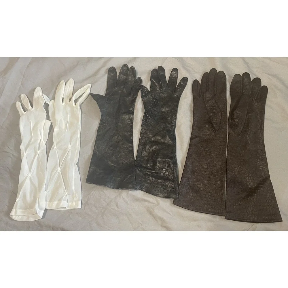 Vintage Womens White And 2 Leather Formal 14